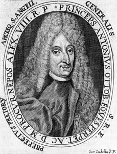 صورة للأمير أنطونيو أوتوبوني (1646-1710) ، قائد الجيش البابوي ، نقش بواسطة سيفيريني سيفيريني