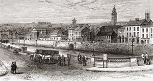 Shandon by the River Lee, County Cork, Ireland in the late 19th century, from Our Own Country published 1898 بواسطة فرديناند جورج والدمولر