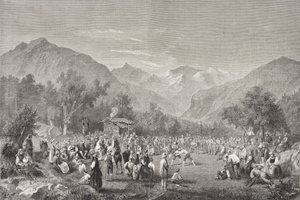 Switzerland Unspunnenfest (b/w photo) بواسطة فريدريك (المرتبط ب) بارنارد