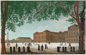 مقر إقامة Wurzburg ، قلعة الأمراء Eveques en Bavarie. كاليفورنيا. 1850 (نقش) بواسطة . .
