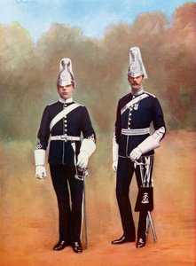 Yorkshire Dragoons, Officer and Private, from Picturesque History of Yorkshire, published c.1900 بواسطة فرديناند جورج والدمولر