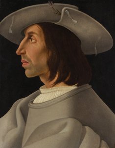 صورة لرجل في الملف الشخصي ، كاليفورنيا. 1525. بواسطة رسام ايطالي