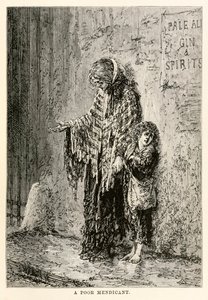 متسول فقير ، من حول العالم في ثمانين يومًا بقلم جول فيرن (1828-1905) ، نقشها لويس دومون (م 1822) 1873 بواسطة بعد ألفونس ماري دي نوفيل