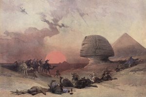 هرم خوفو وأبو الهول بالقرب من الجيزة ، مصر