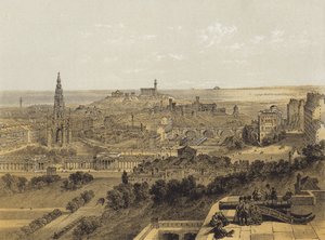 منظر لإدنبره من القلعة (chromolitho)