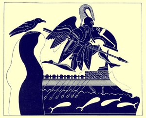 شبح Patroklos ، رسم توضيحي من لوحات زهرية يونانية بواسطة JE Harrison و DS MacColl ، تم نشره عام 1894 (صورة رقمية محسنة)