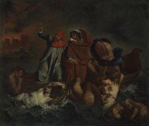 لحاء دانتي بواسطة after Eugène Delacroix