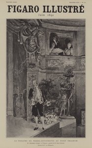 الممثل الفرنسي لويس أرسين ديلوناي يقرأ قصيدة جول كلاريتيس A Trianon في مسرح de Marie Antoinette في Petit Trianon ، فرساي