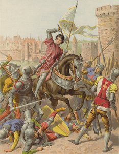 خطف جين DArc سجين في Compiegne (chromolitho) بواسطة بعد فريدريك ثيودور ليكس