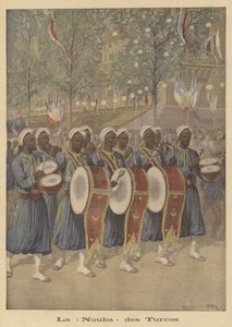 مسيرة الفرقة tirailleurs الاستعمارية (Turcos)