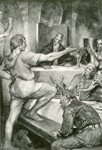 يرد Beowulf بشكل متهور على Hunferth بواسطة بعد جون هنري فريدريك بيكون