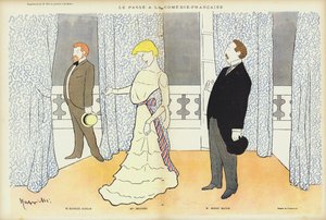 الممثلون الذين يظهرون في Le Passe في Comedie-Francaise ، رسم توضيحي لـ Le Rire