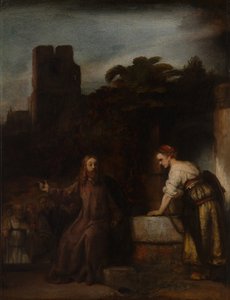 المسيح وامرأة السامرة ، 1655 بواسطة بعد رامبرانت فان راين