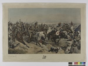 تهمة 21 لانسر في معركة أم درمان ، 1898 (حفر ضوئي ملون)