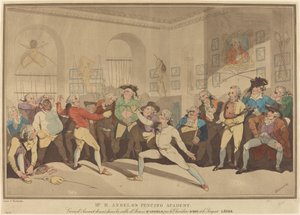 أكاديمية السيد H. Angelo للمبارزة بواسطة after Thomas Rowlandson