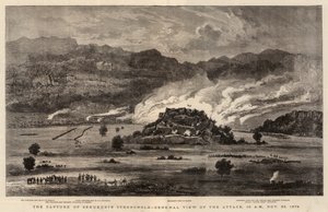 الاستيلاء على معقل سيكوكونيس ، منظر عام للهجوم ، 10 صباحًا ، 28 نوفمبر 1879