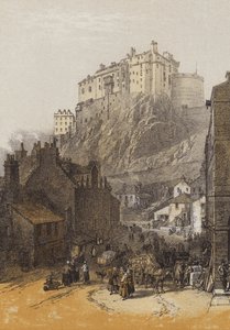 قلعة ادنبره ، من جراس ماركت (chromolitho) بواسطة بعد ويليام ليتون ليتش