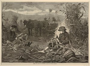 آخر أيام الحصاد ، من Harper's Weekly ، 6 ديسمبر 1873 ، ص. 1092.