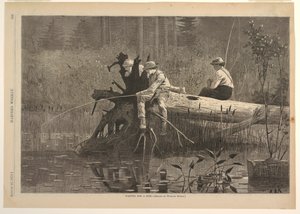 في انتظار لدغة ، من هاربر ويكلي ، 22 أغسطس 1874 ، ص. 693 بواسطة بعد وينسلو هوميروس