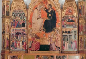 Polyptych من تتويج العذراء بواسطة لذلك مانفريدي دي باتيلوري بارتولو دي فريدي