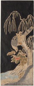 الصقر على صفصاف بواسطة ينسب إلى Isoda Koryūsai