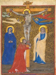 ورقة واحدة من كتاب القداس: الصلب بواسطة attributed to Nicolò da Bologna