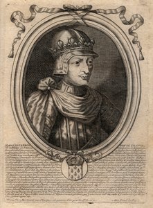 صورة يوحنا الثاني الصالح (1319-1364) ، ملك فرنسا - صورة يوحنا الثاني ، "الصالح" (1319-64) ملك فرنسا - نقش من 'Les Augustes Representations de tous les Kings de France من فاراموند إلى لويس الرابع عشر باريس بواسطة دي لارميسين