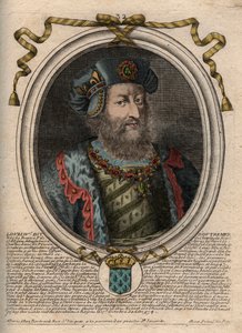 صورة لويس الرابع دي أوترمر (d'Outre Mer ، d'Outre Mer) (921-954) ، ملك فرنسا - لويس الرابع المسمى d'Outremer أو Transmarinus (921-954) ، ملك فرنسا - نقش من 'Les تمثيلات أوغسطس لجميع ملوك فرنسا من فاراموند إلى لويس الحادي عشر بواسطة دي لارميسين