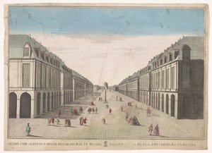 منظر لساحة في سانت بطرسبرغ Dibujo de una plaça a Petersburg en Russia (العنوان على الكائن)