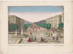 منظر لمتنزه في مرسيليا Vista del paseo de la ciudad de Marsella (العنوان على الكائن)