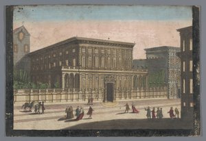 Gezicht op het Palazzo Doria-Tursi te Genua منظر لقصر ديل دوكا دوريا في سترادا نوفا