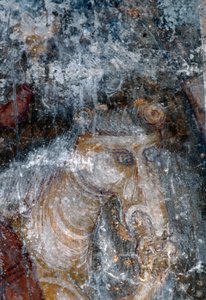 Horse, fresco in the church of Agia Paraskevi, Anisaraki, Crete, Greece (photo) بواسطة أو Magno Cesare Magni