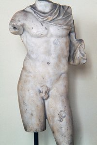 Male figure, Roman statue from Greek original, Roman civilization
