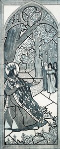 أي شخص غادر هنا؟ كلمات لويس التاسع ديت سانت لويس (1214-1270) الذي كان ينصف عند سفح بلوط لتشجيع السكان على إخبار مظالمهم. رسم توضيحي لوظيفة (جاك ماري غاستون أونفراي وبريفيل) (جاك ماري) (1858-1931 بواسطة اسم مستعار لـ Onfray de Breville Jacques Job