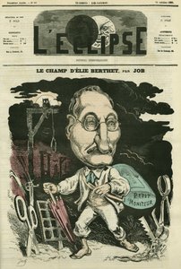 إيلي بيرثيت ، رجل الأدب الفرنسي. غلاف في "L'Eclipse" بقلم جوب ، 24 أكتوبر بواسطة اسم مستعار لـ Onfray de Breville Jacques Job