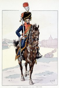 فارس حرس الشرف في ليون (1804-1814) - في "" زي قوات فرنسا: جيش البر والبحر في جميع الأوقات "، سوء. بواسطة Job بواسطة اسم مستعار لـ Onfray de Breville Jacques Job