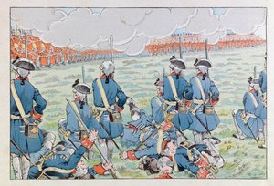Jacques Marie Gaston Onfray de Breville dit JOB (1858 - 1931); Illustration from the book “Les epees de France”: The Battle of Fontenoy on 11 May 1745; Coll, Part بواسطة اسم مستعار لـ Onfray de Breville Jacques Job