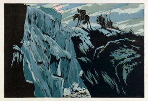 جاك ماري غاستون أونفراي دي بريفيل ديت جوب (1858-1931) ؛ رسم توضيحي من كتاب "Les epees de France": وفاة Roland a Roncesvalles عام 778 ؛ كول ، جزء. بواسطة اسم مستعار لـ Onfray de Breville Jacques Job
