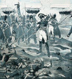 توفي الحارس لكنه لم يستجب للجنرال كامبرون (1770-1842) الذي كان يقود الساحة الأخيرة من غارد بينما طلب العدو من الجيش الفرنسي الاستسلام لمعركة واترلو في 18 يونيو 1815. رسم توضيحي لأيوب (جاك ماري غاستون أونفراي وبريفي بواسطة اسم مستعار لـ Onfray de Breville Jacques Job