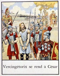 يذهب Vercingétorix إلى César - في "A little history of France" بقلم Jacques Bainville، ed. ماني بواسطة اسم مستعار لـ Onfray de Breville Jacques Job