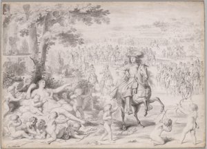 القبض على لويس الرابع عشر بواسطة فينوس بواسطة Adam Frans van der Meulen