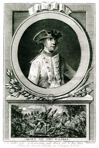 صورة لويس ، شفالييه داساس (1733-1760) ، وموته في Clostercamp في عام 1760 (النقش) (وزن الصورة) بواسطة الأصغر سنا