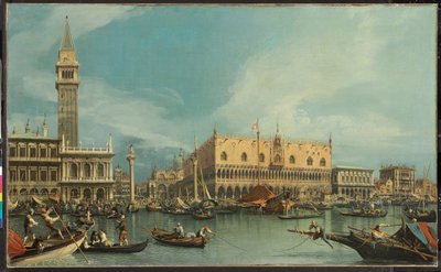مولو ، البندقية ، من Bacino di San Marco (زيت على قماش) بواسطة كاناليتو