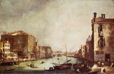 View of Canal Grande from San Vio (oil on canvas) بواسطة كاناليتو