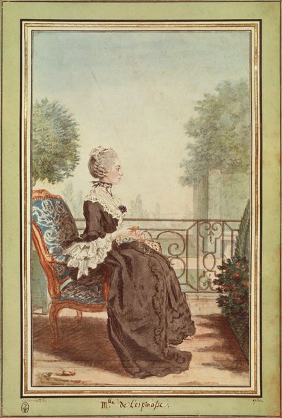 السيدة جين جولي إليونور دي ليسبيناس بواسطة لويس دي كارمونتيل (1717-1806) ، نقش بواسطة كارمونتيل