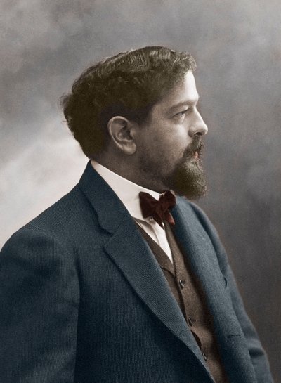 الملحن الفرنسي كلود ديبوسي (1862-1918) - صورة الملحن الفرنسي كلود ديبوسي (1862-1918) 1908 - صورة Nadar - التلوين الرقمي بواسطة نادار