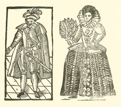 رسم توضيحي لـ Roxburghe Ballads (نقش خشبي) بواسطة (بعد) المدرسة الإنجليزية