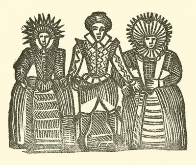 رسم توضيحي لـ Roxburghe Ballads (نقش خشبي) بواسطة (بعد) المدرسة الإنجليزية