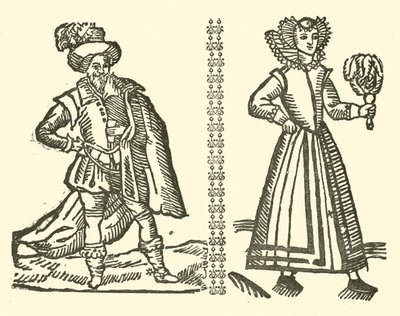 رسم توضيحي لـ Roxburghe Ballads (نقش خشبي) بواسطة (بعد) المدرسة الإنجليزية