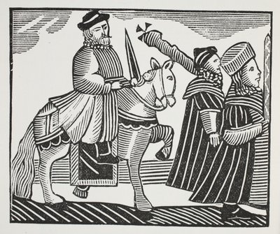 تاريخ وات تايلر وجاك سترو ، رسم توضيحي من "Chap-books of the Eighteenth Century" بقلم جون أشتون ، حانة. 1882 (ليثو) بواسطة (بعد) المدرسة الإنجليزية